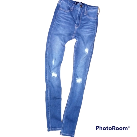 Hollister High-Rise Blue Jeans Jeggings - Picture 2 of 3